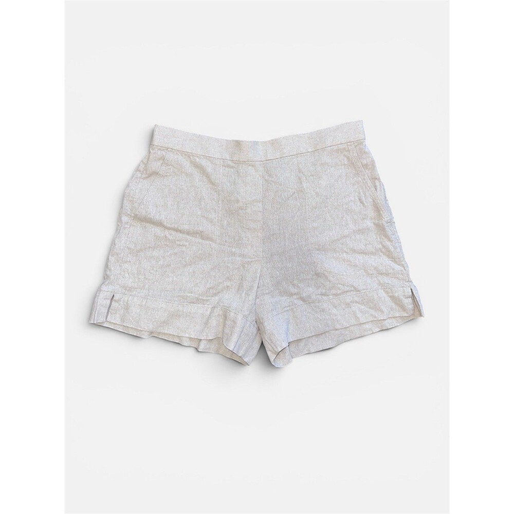 Banana Republic High-Rise Linen Blend Women's Shorts Beige Size L